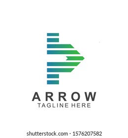 Abstract arrow logo design with creative design. Icon arrow vector illustration