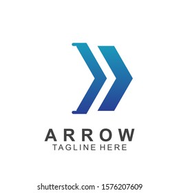 Abstract arrow logo design with creative design. Icon arrow vector illustration
