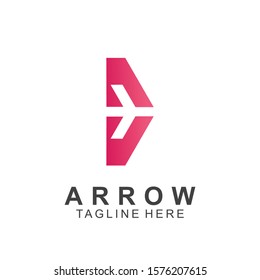 Abstract arrow logo design with creative design. Icon arrow vector illustration