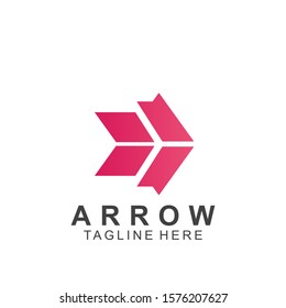 Abstract arrow logo design with creative design. Icon arrow vector illustration