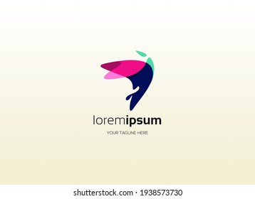 Abstract arrow logo design element