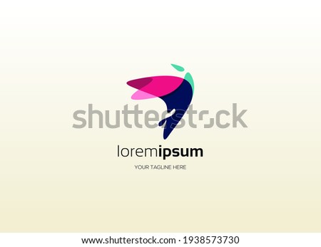 Abstract arrow logo design element