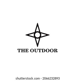 Abstract Arrow Logo Design in the form of a nautical direction applied for the outdoor and activity industry logo. Abstract sign constructed from check marks. Vector elements template icon.