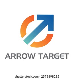 Abstract arrow logo design. Letter C and arrow icon logo