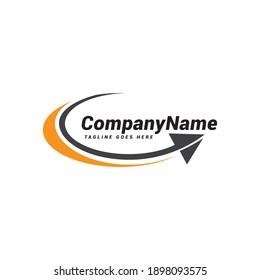 Abstract Arrow logo design template.