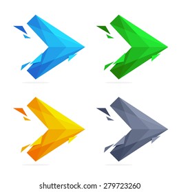 Abstract arrow logo, design template elements