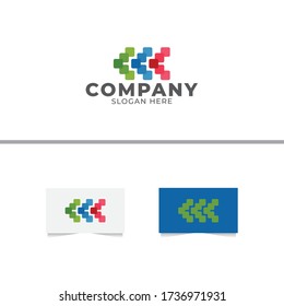 Abstract Arrow Logo Design Vector Template