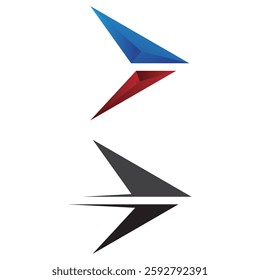 
abstract arrow logo design vector