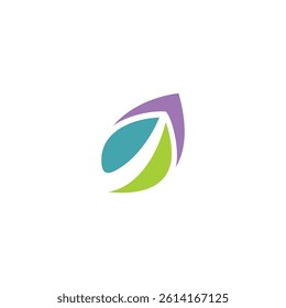 abstract up arrow logo in flat design style
