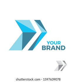 abstract arrow logo or icon