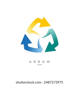Abstract arrow logo icon symbol for business and company