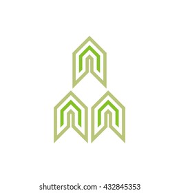 Abstract Arrow for logo stock graphic icon design template with business