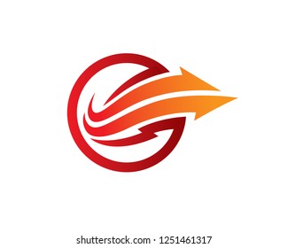 Abstract Arrow Logo Template Design Vector, Emblem, Concept Design, Creative Symbol, Icon