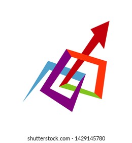 Abstract Arrow logo vector icon