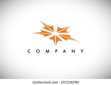 Abstract arrow logo, vector illustration