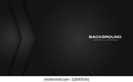 abstract arrow metallic black shiny color black frame layout modern tech design vector template background