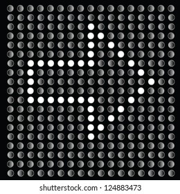 abstract arrow on a black background vector