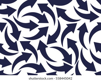 Abstract Arrow Pattern Seamless Background. Vector Illustration
