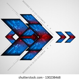 Abstract arrow pattern. Vector