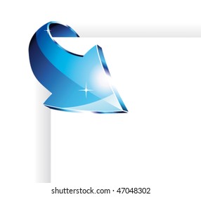 Abstract Arrow pointing to the center of the image, starting from borders (promotional concept)