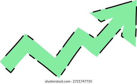 Elemento de crecimiento de puntero de flecha Abstractas