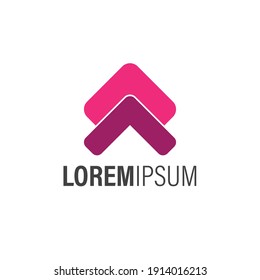 abstract arrow pointing up, logo design. arrow corporate logo.