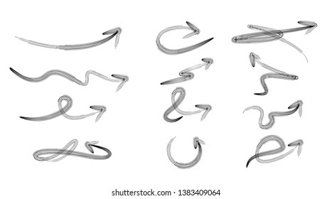 Abstract Arrow Set element vector icon design. vector illustration.