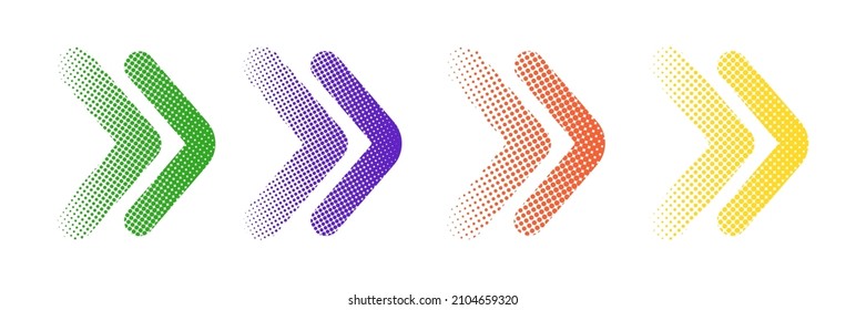 Abstract arrow set icon vector illustration. Comics style