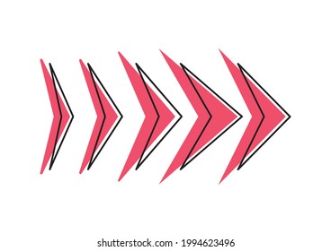 abstract arrow set modern icon