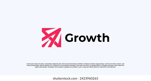 Abstract arrow shape logo design, growth logo