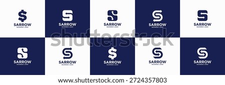 Abstract arrow shapes logo design in letter S graphic vector illustration. Symbol, icon, creative. Modern growth logo design wordmark.