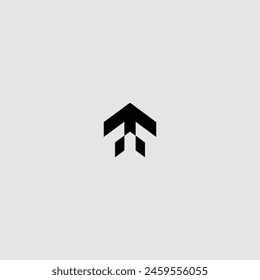 Formas de flecha Abstractas diseño de Vector de logotipo de crecimiento simple