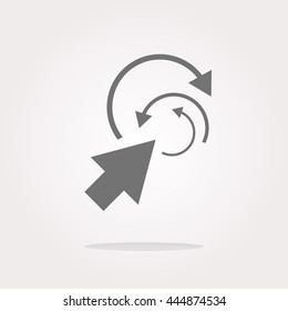 abstract arrow sign icon. Vector Arrows symbol. Icon for App. Web button