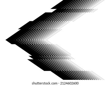 Flecha abstracta con una transición suave de negro a blanco.
Fondo vectorial de moda.