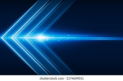 Velocidad de la flecha abstracta Borrador de luz fondo de tecnología Hitech concepto de comunicación fondo de innovación, diseño vectorial