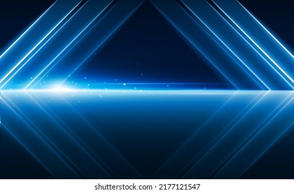 Abstract arrow speed Light out technology of triangle and reflection background Hitech communication concept innovation background,  vector design