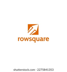 Abstraktes Pfeilzeichen, quadratisches Logo. Design für WachstumsBusiness-Symbole. Vektorgrafik-Vorlage