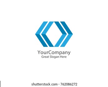 Abstract arrow square Logo Icon. box square cube technology design concept logo Template Vector Illustration.