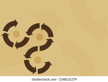 Abstract arrow symbol design symbolizing successfully accomplishing project cycles. Diagram chart displaying successful achieving financial goal plans.