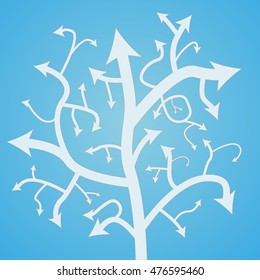 Abstract arrow tree. Template for different purposes. Vector illustration