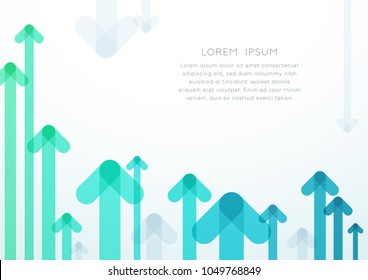 Abstract Arrow Vector Blue Background Layout