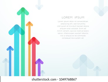 Abstract Arrow Vector Colorful Background Template