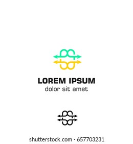 Abstract arrow. Vector logo template