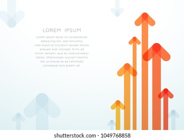 Abstract Arrow Vector Orange Background Template