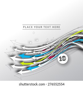 Abstract Arrow Wave Design, eps10 vector 