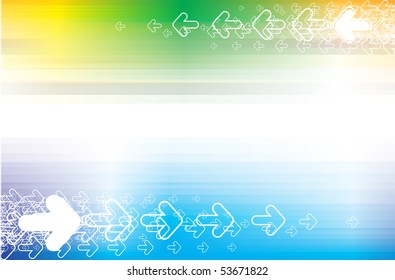 abstract arrow waves background with place for text, vector illustration.