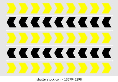 resumen de flecha con amarillo y negro
