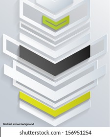 Abstract arrows 3d paper background. Vector eps10.