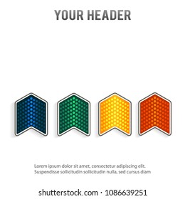 Abstract arrows background corporate concepts with template infographics. Vector illustration EPS 10 for business workflow layout, web banner template, page magazine, brochure design elements