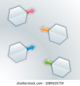 Abstract arrows background corporate concepts with template infographics. Vector illustration EPS 10 for business workflow layout, web banner template, page magazine, brochure design elements
